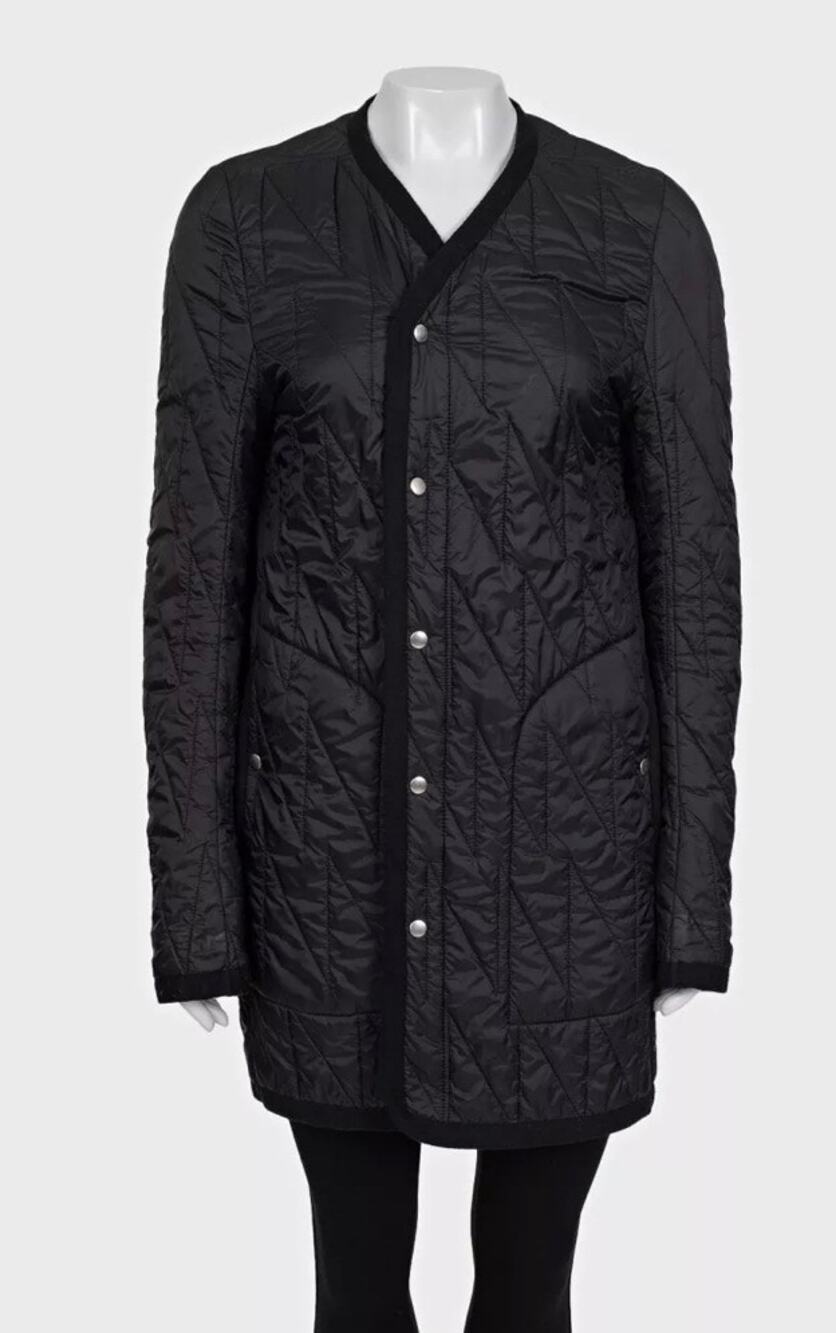 Rick Owens Black Straight Snap Button Jacket Coat IT 40 S
